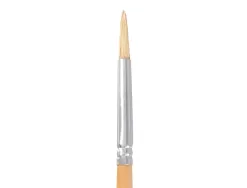 Pinceau pour peinture a l huile et acrylique liderpapel n 1 pointe ronde en poils de soie certifie fsc