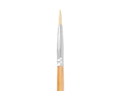 Pinceau pour peinture a l huile et acrylique liderpapel n 0 pointe ronde en poils de soie certifie fsc