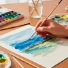 Pinceau pour peinture a l huile et acrylique liderpapel n 2 pointe plate en poils de soie certifie fsc