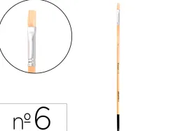 Pinceau pour peinture a l huile et acrylique liderpapel n 6 pointe plate en poils de soie certifie fsc