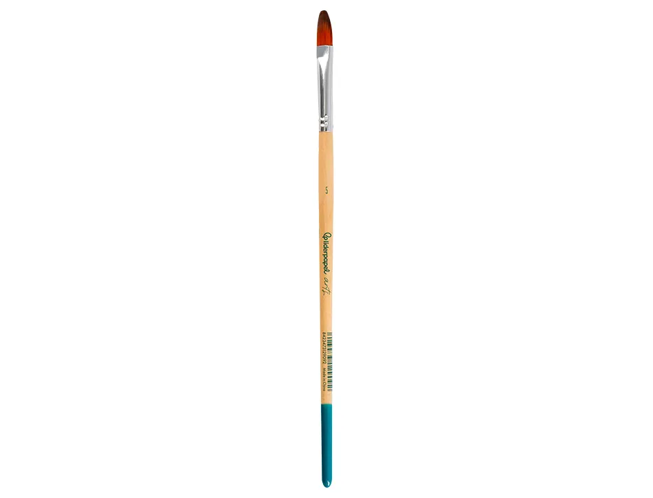 Pinceau pour peinture acrylique et aquarelle liderpapel n 5 pointe langue de chat en poils synthetiques