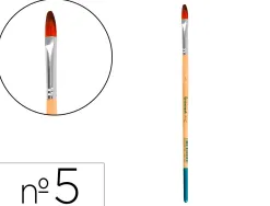Pinceau pour peinture acrylique et aquarelle liderpapel n 5 pointe langue de chat en poils synthetiques
