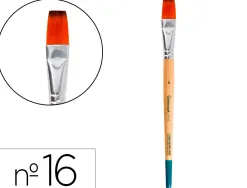 Pinceau pour peinture acrylique et aquarelle liderpapel n 16 pointe plate en poils synthetiques