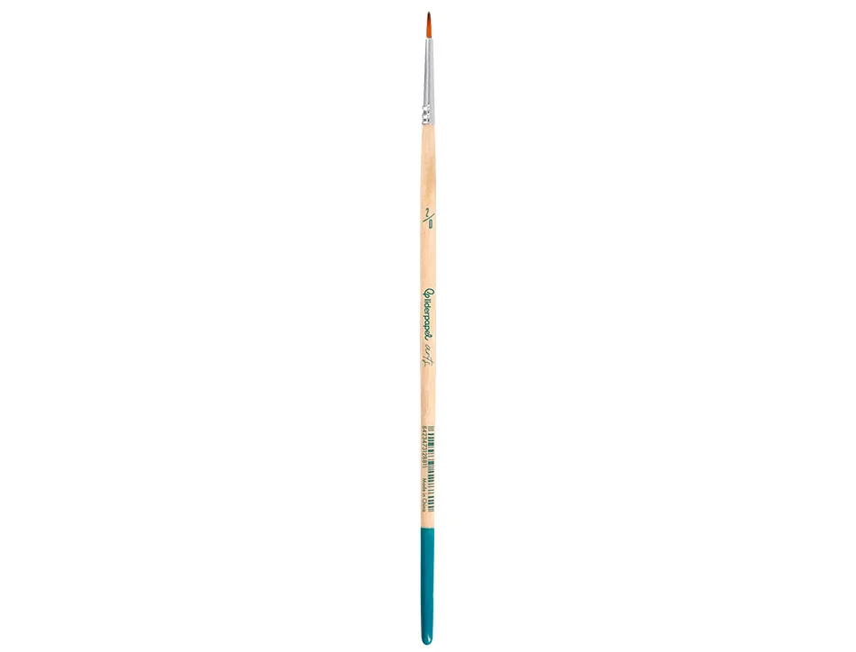 Pinceau pour peinture acrylique et aquarelle liderpapel n 00 pointe ronde en poils synthetiques
