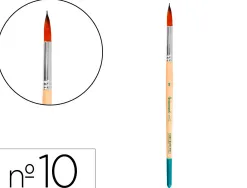 Pinceau pour peinture acrylique et aquarelle liderpapel n 10 pointe ronde en poils synthetiques
