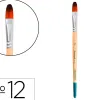 Pinceau pour peinture acrylique et aquarelle liderpapel n 12 pointe langue de chat en poils synthetiques