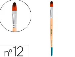 Pinceau pour peinture acrylique et aquarelle liderpapel n 12 pointe langue de chat en poils synthetiques