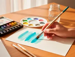 Pinceau pour peinture acrylique et aquarelle liderpapel n 12 pointe langue de chat en poils synthetiques