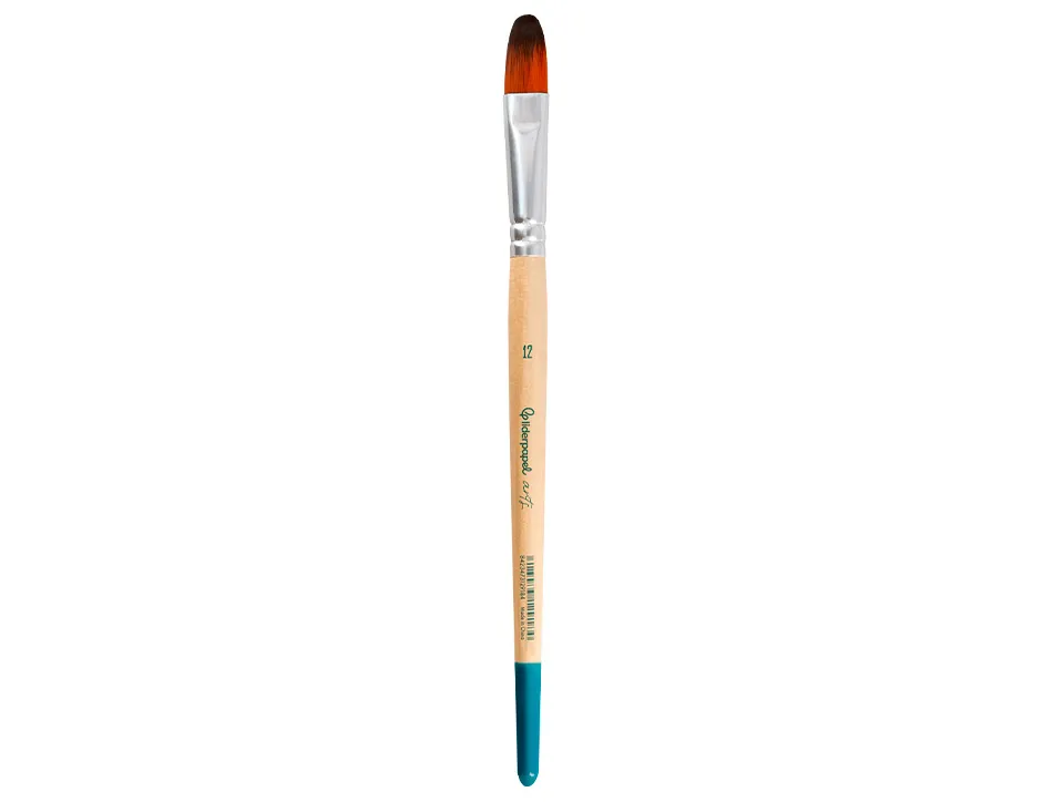 Pinceau pour peinture acrylique et aquarelle liderpapel n 12 pointe langue de chat en poils synthetiques