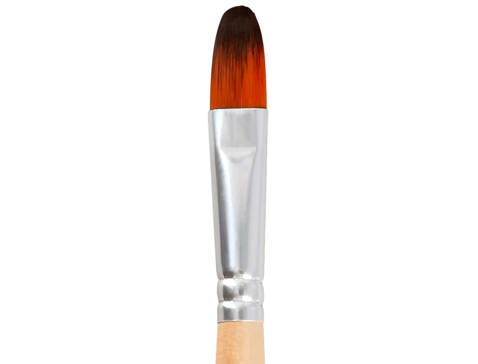 Pinceau pour peinture acrylique et aquarelle liderpapel n 12 pointe langue de chat en poils synthetiques