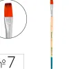 Pinceau pour peinture acrylique et aquarelle liderpapel n 7 pointe plate en poils synthetiques