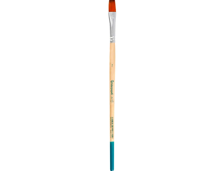 Pinceau pour peinture acrylique et aquarelle liderpapel n 7 pointe plate en poils synthetiques