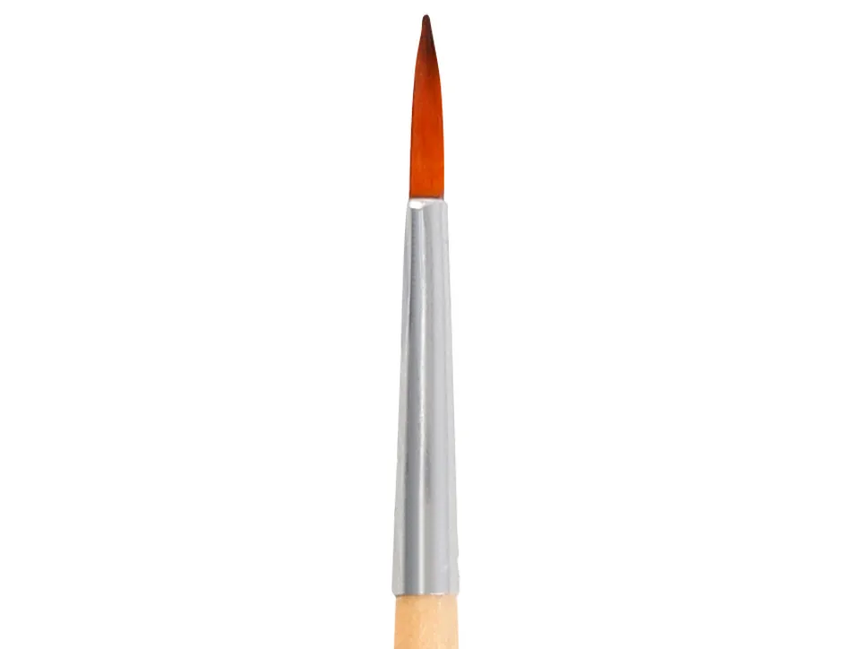 Pinceau pour peinture acrylique et aquarelle liderpapel n 6 pointe ronde en poils synthetiques