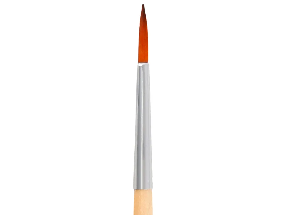 Pinceau pour peinture acrylique et aquarelle liderpapel n 3 pointe ronde en poils synthetiques