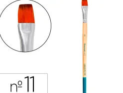 Pinceau pour peinture acrylique et aquarelle liderpapel n 11 pointe plate en poils synthetiques
