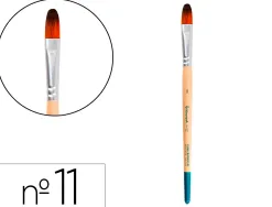 Pinceau pour peinture acrylique et aquarelle liderpapel n 11 pointe langue de chat en poils synthetiques