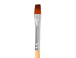 Pinceau pour peinture acrylique et aquarelle liderpapel n 2 pointe plate en poils synthetiques