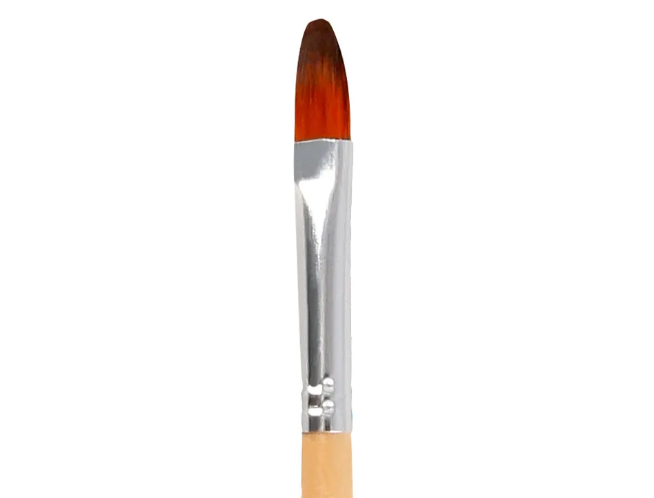 Pinceau pour peinture acrylique et aquarelle liderpapel n 7 pointe langue de chat en poils synthetiques