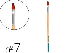 Pinceau pour peinture acrylique et aquarelle liderpapel n 7 pointe langue de chat en poils synthetiques
