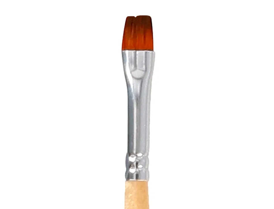 Pinceau pour peinture acrylique et aquarelle liderpapel n 5 pointe plate en poils synthetiques