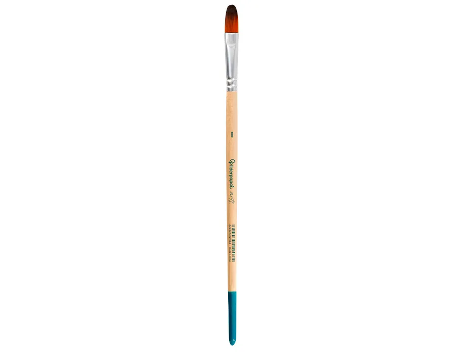 Pinceau pour peinture acrylique et aquarelle liderpapel n 8 pointe langue de chat en poils synthetiques
