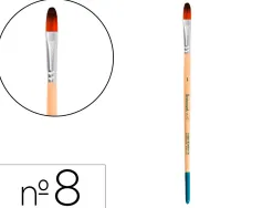 Pinceau pour peinture acrylique et aquarelle liderpapel n 8 pointe langue de chat en poils synthetiques