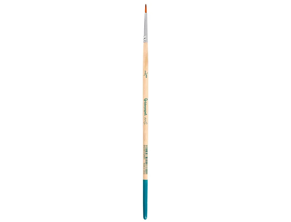 Pinceau pour peinture acrylique et aquarelle liderpapel n 000 pointe ronde en poils synthetiques