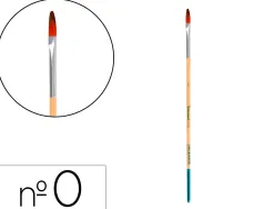 Pinceau pour peinture acrylique et aquarelle liderpapel n 0 pointe langue de chat en poils synthetiques