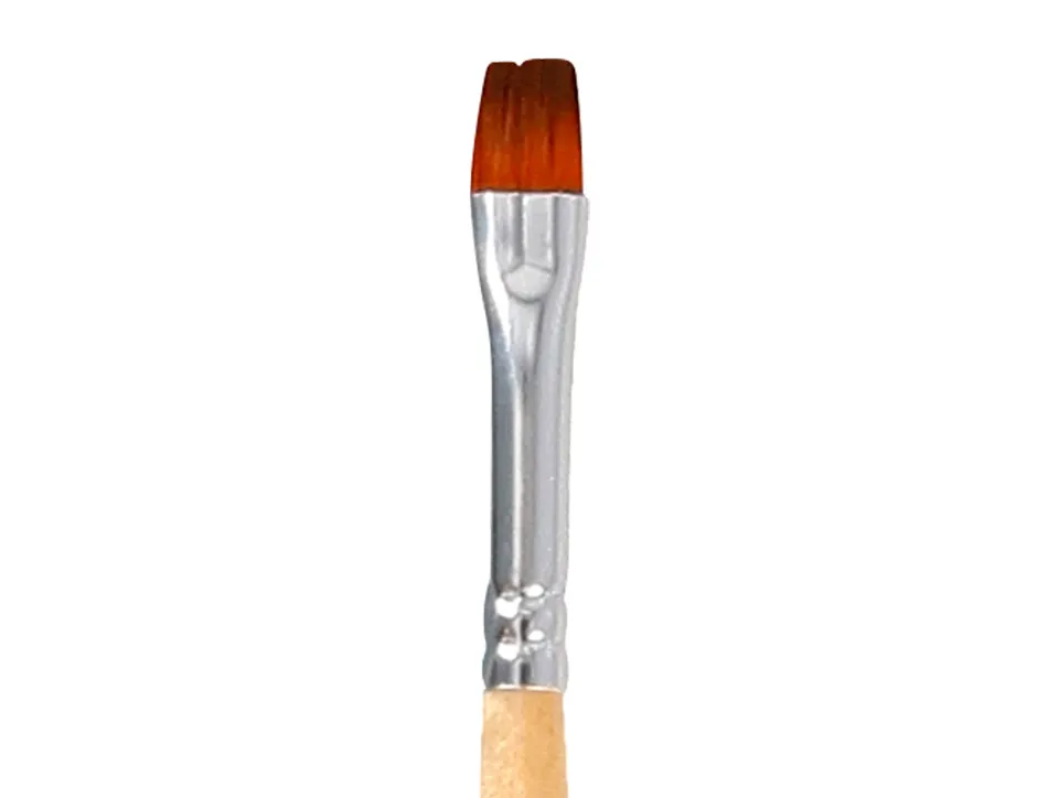 Pinceau pour peinture acrylique et aquarelle liderpapel n 4 pointe plate en poils synthetiques