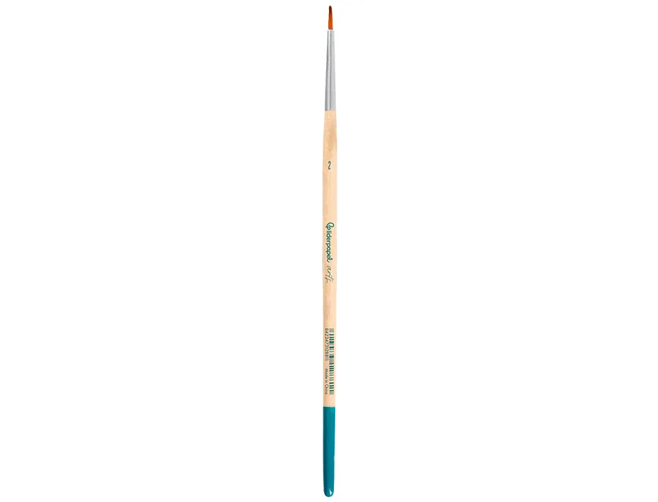 Pinceau pour peinture acrylique et aquarelle liderpapel n 2 pointe ronde en poils synthetiques