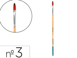 Pinceau pour peinture acrylique et aquarelle liderpapel n 3 pointe langue de chat en poils synthetiques