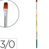 Pinceau pour peinture acrylique et aquarelle liderpapel n 000 pointe plate en poils synthetiques