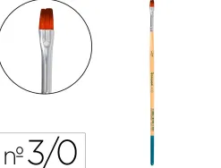 Pinceau pour peinture acrylique et aquarelle liderpapel n 000 pointe plate en poils synthetiques