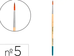 Pinceau pour peinture acrylique et aquarelle liderpapel n 5 pointe ronde en poils synthetiques