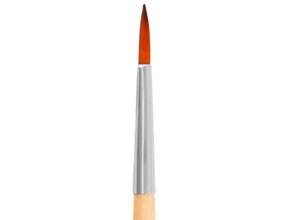 Pinceau pour peinture acrylique et aquarelle liderpapel n 5 pointe ronde en poils synthetiques