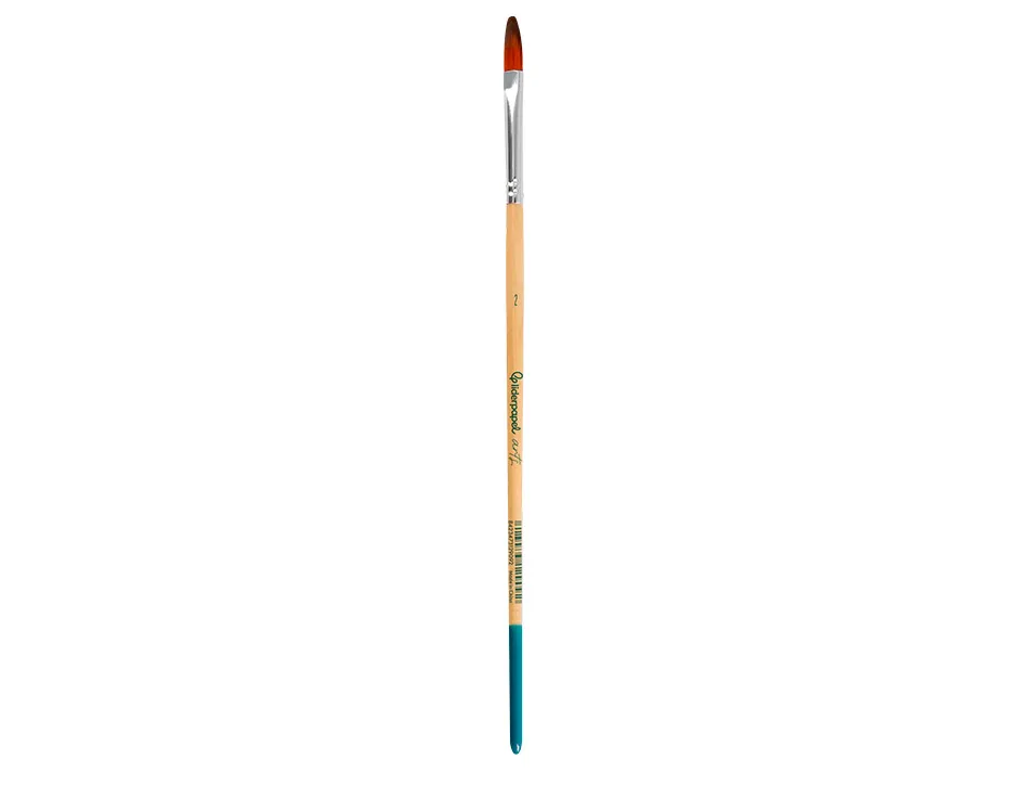 Pinceau pour peinture acrylique et aquarelle liderpapel n 2 pointe langue de chat en poils synthetiques