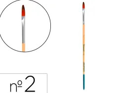 Pinceau pour peinture acrylique et aquarelle liderpapel n 2 pointe langue de chat en poils synthetiques