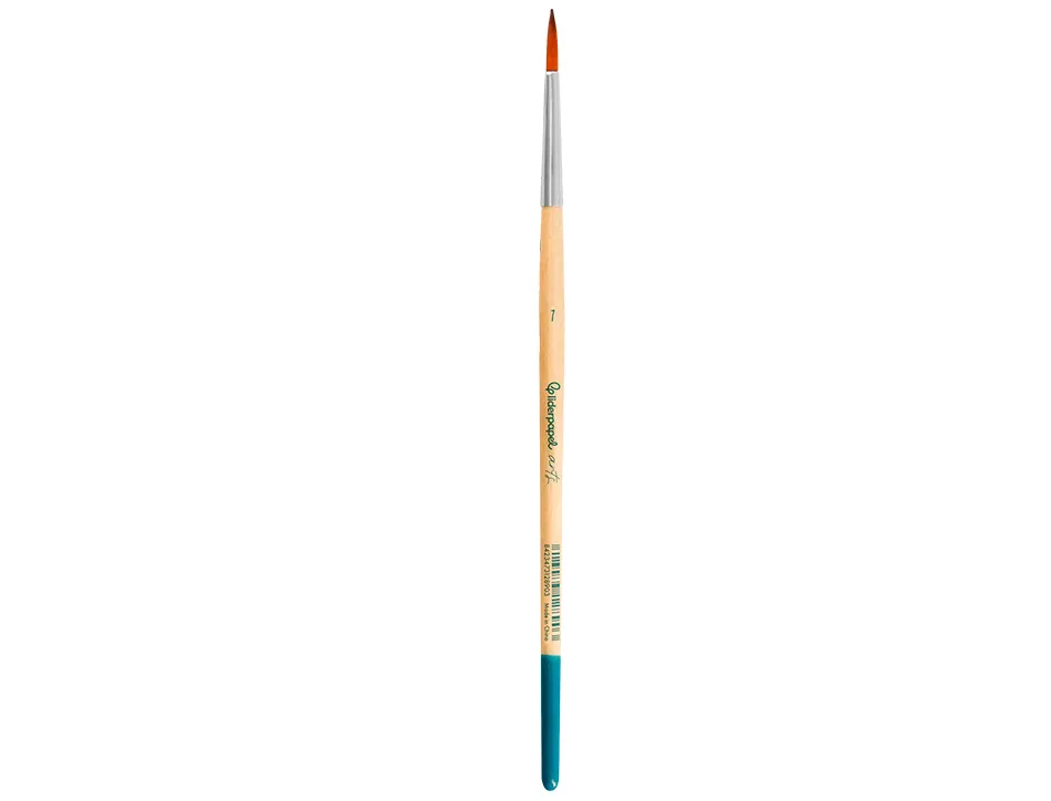 Pinceau pour peinture acrylique et aquarelle liderpapel n 7 pointe ronde en poils synthetiques