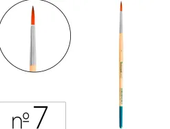 Pinceau pour peinture acrylique et aquarelle liderpapel n 7 pointe ronde en poils synthetiques