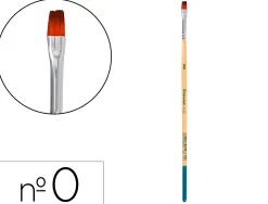 Pinceau pour peinture acrylique et aquarelle liderpapel n 0 pointe plate en poils synthetiques
