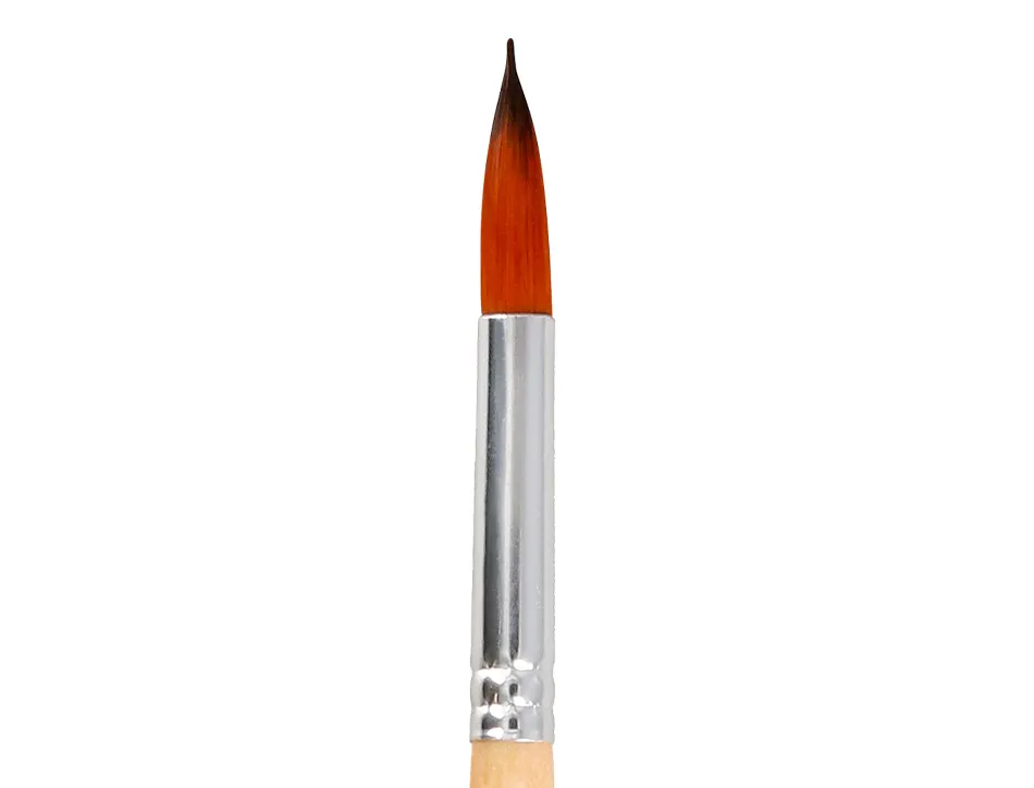 Pinceau pour peinture acrylique et aquarelle liderpapel n 14 pointe ronde en poils synthetiques