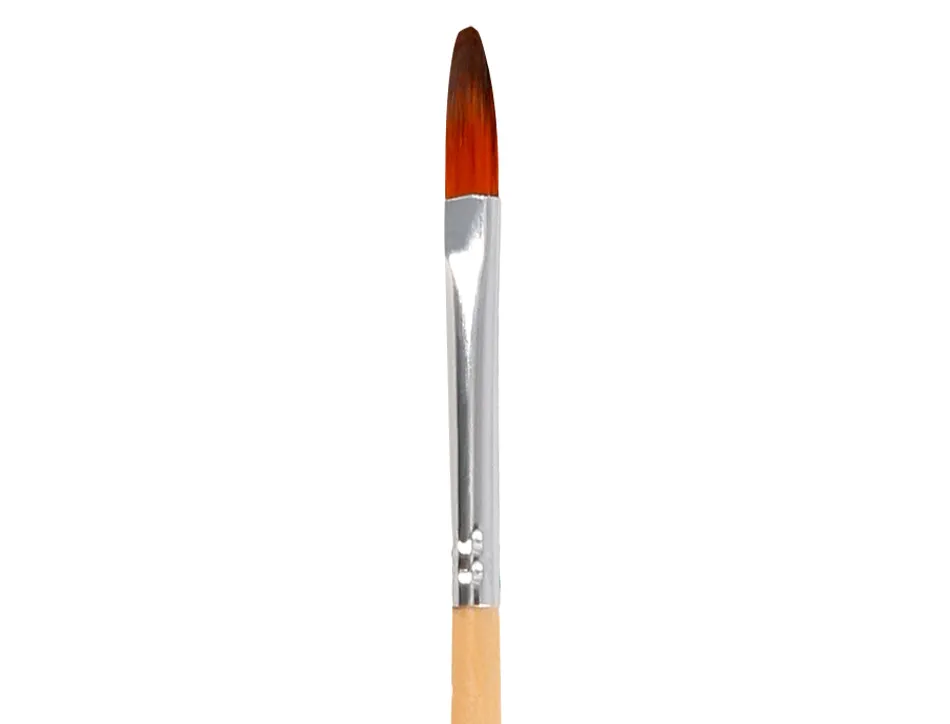 Pinceau pour peinture acrylique et aquarelle liderpapel n 1 pointe langue de chat en poils synthetiques