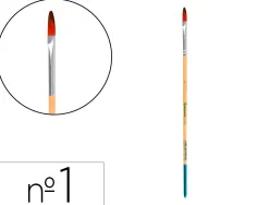 Pinceau pour peinture acrylique et aquarelle liderpapel n 1 pointe langue de chat en poils synthetiques