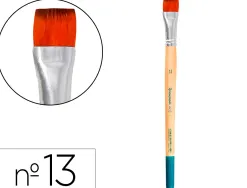 Pinceau pour peinture acrylique et aquarelle liderpapel n 13 pointe plate en poils synthetiques