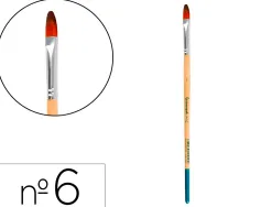 Pinceau pour peinture acrylique et aquarelle liderpapel n 6 pointe langue de chat en poils synthetiques