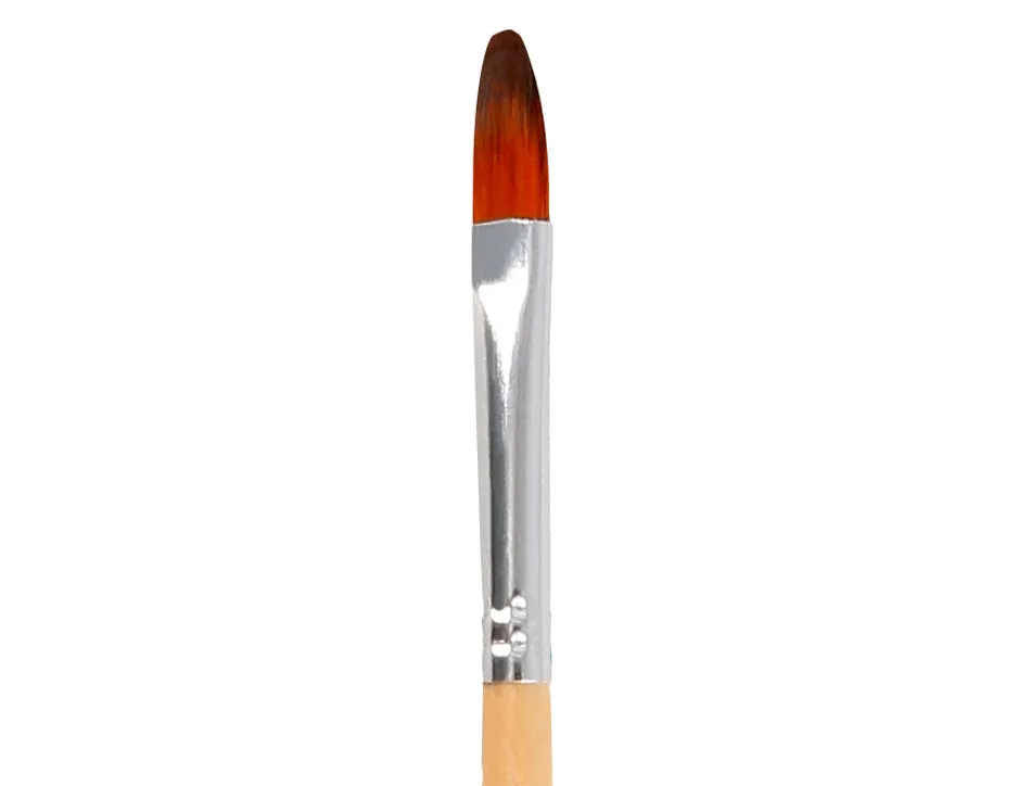 Pinceau pour peinture acrylique et aquarelle liderpapel n 4 pointe langue de chat en poils synthetiques