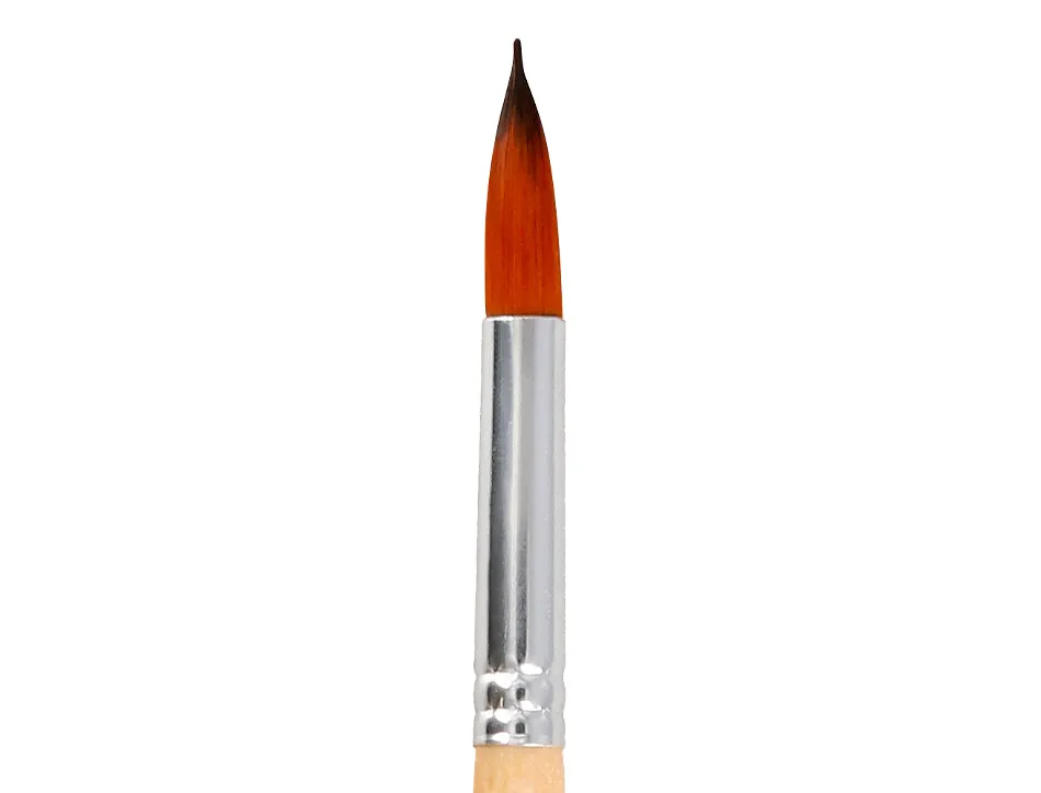 Pinceau pour peinture acrylique et aquarelle liderpapel n 16 pointe ronde en poils synthetiques