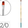 Pinceau pour peinture acrylique et aquarelle liderpapel n 00 pointe plate en poils synthetiques
