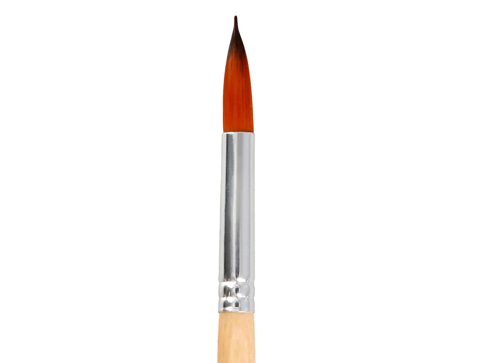 Pinceau pour peinture acrylique et aquarelle liderpapel n 12 pointe ronde en poils synthetiques