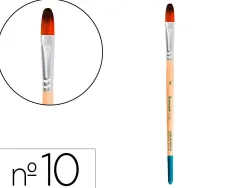 Pinceau pour peinture acrylique et aquarelle liderpapel n 10 pointe langue de chat en poils synthetiques